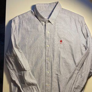 AMI Striped Button-Up Ami De Couer Sz 39 fits S/M